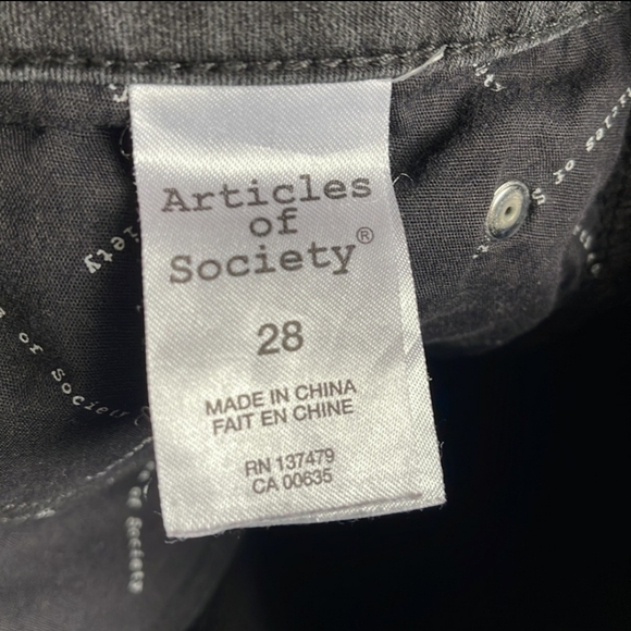 Articles of society ankle zip, Mya jean, black wash, size 28 - Picture 9 of 10